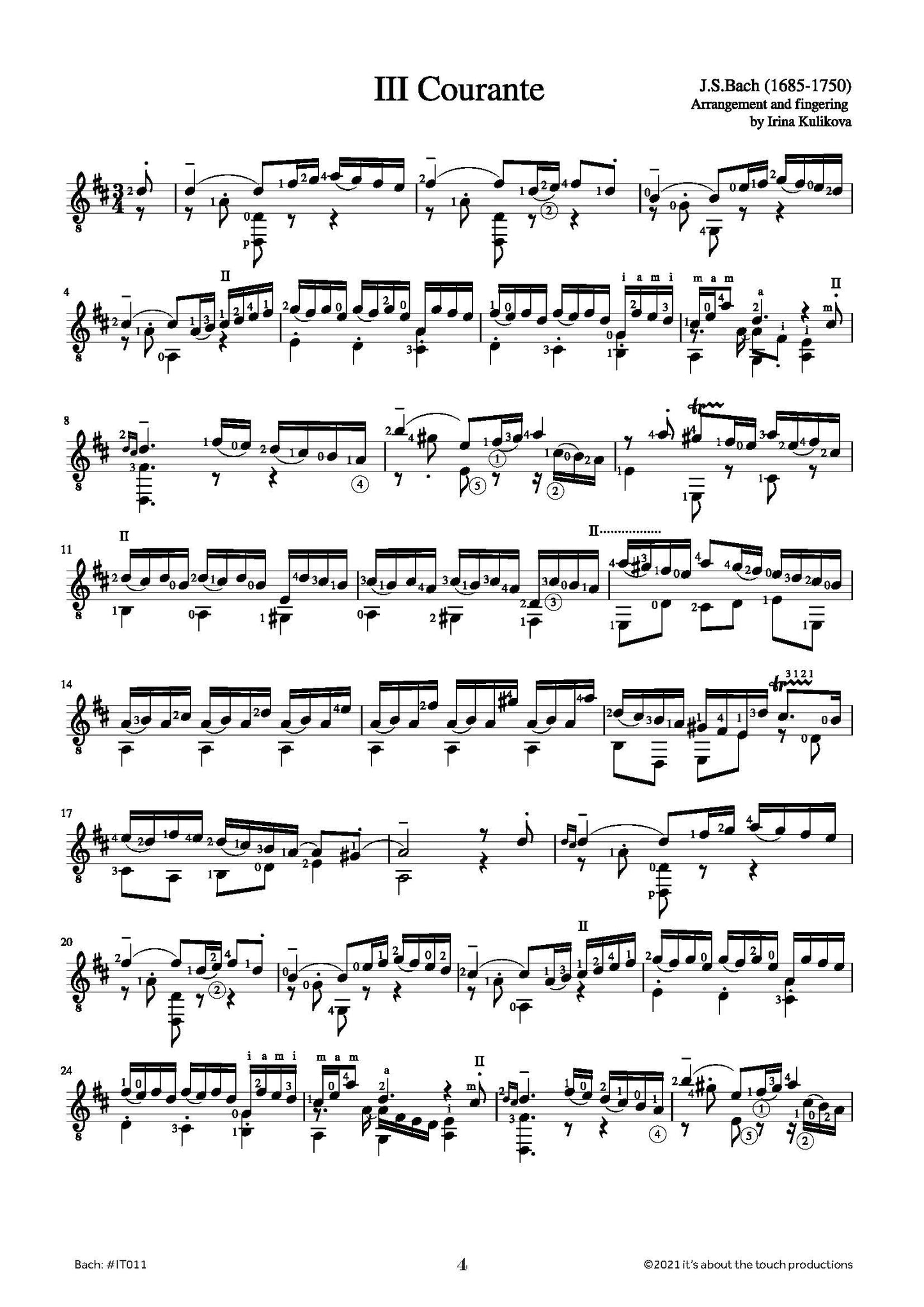 Bach Suite No. 1 (Courante)