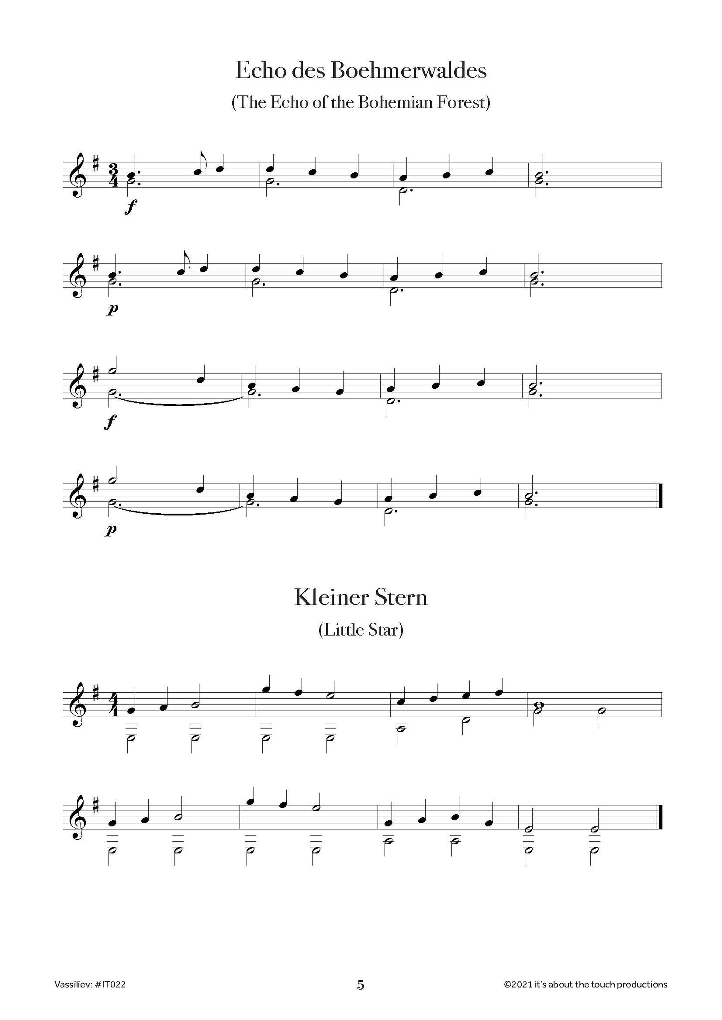 Easy Pieces with Open Basses