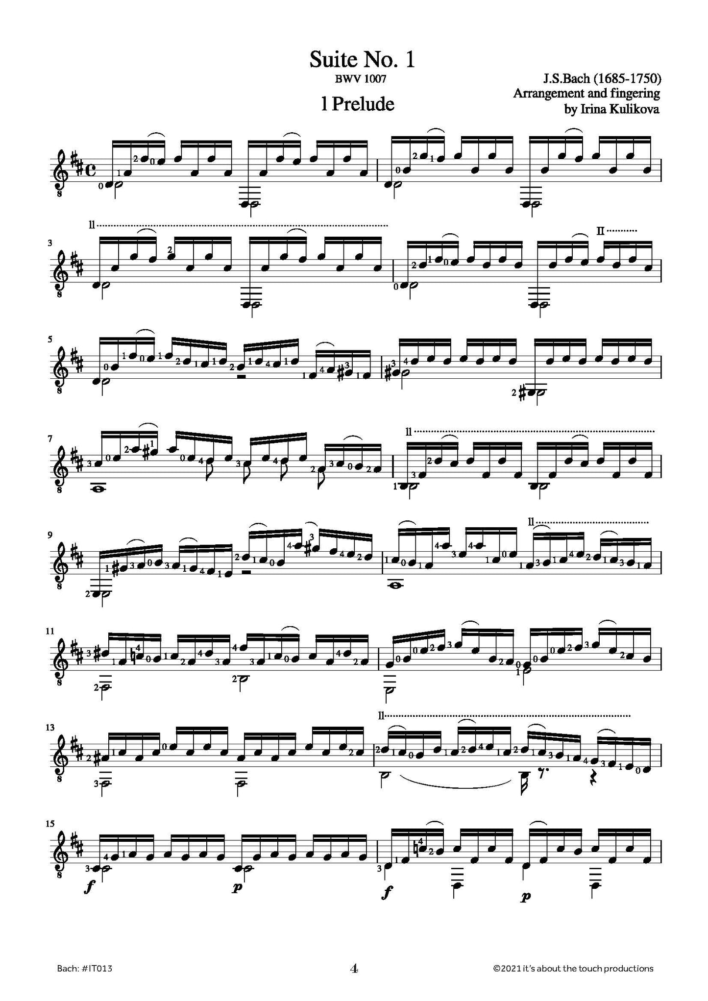 Bach Suite No. 1