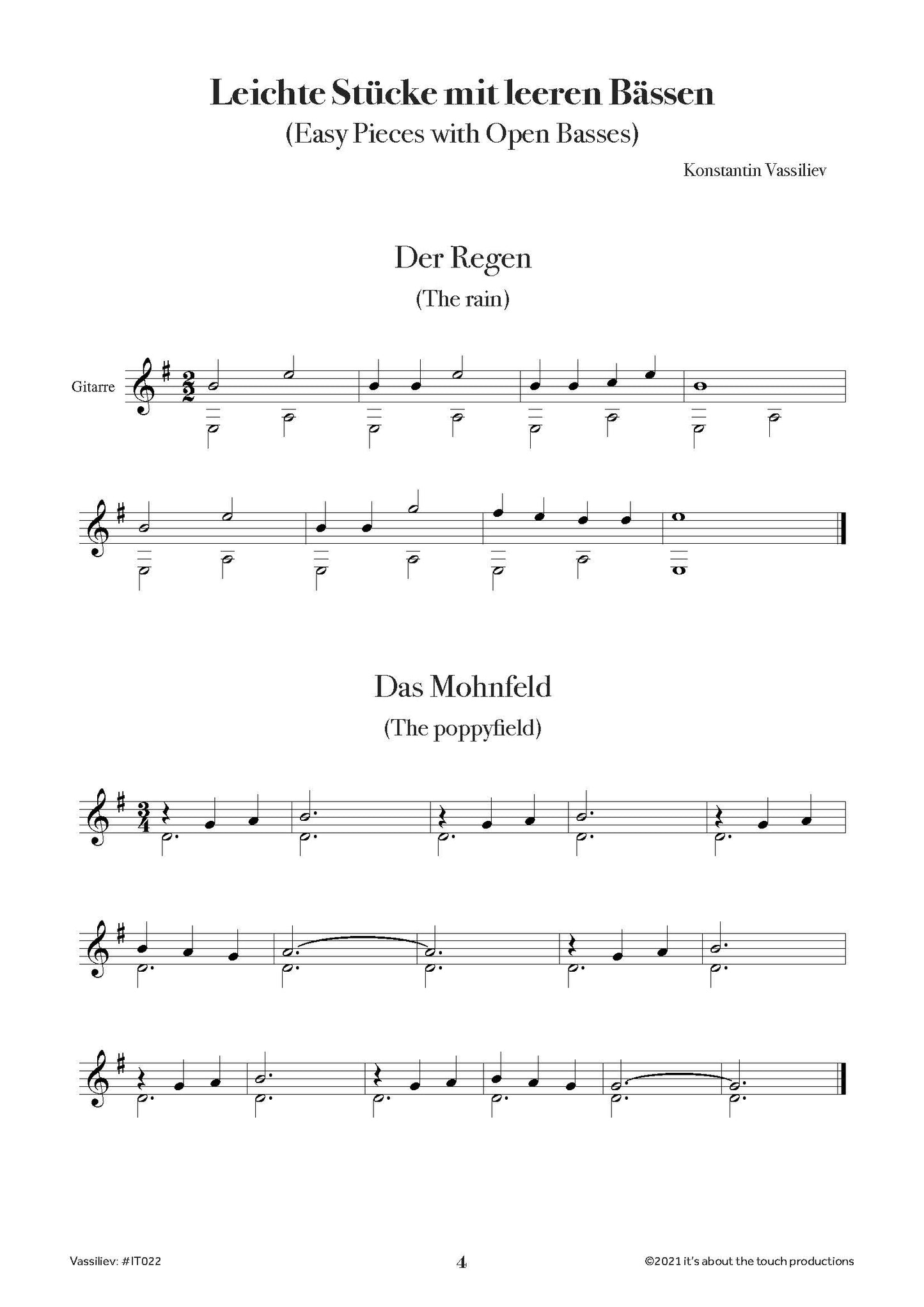 Easy Pieces with Open Basses